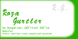 roza gurtler business card